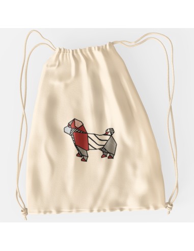 Drawstring Bag Pop Origami Pug