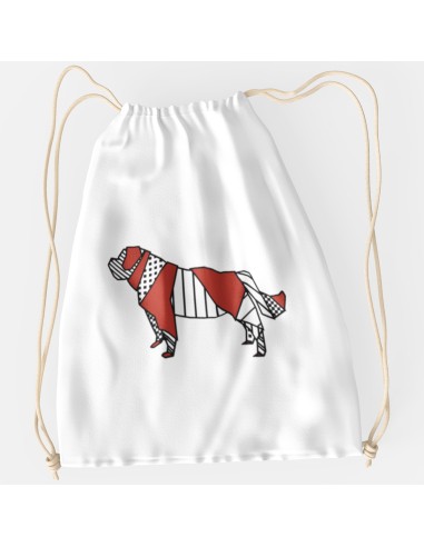 Drawstring Bag Pop Origami Saint Bernard