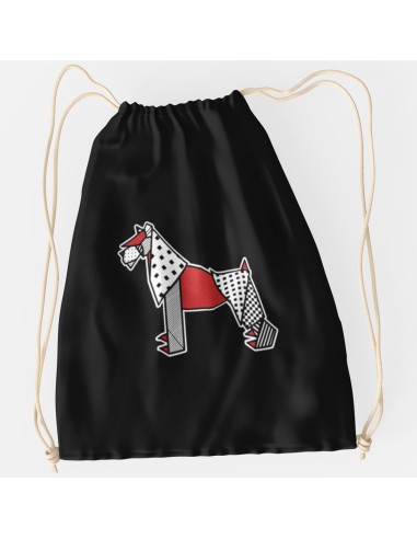 Drawstring Bag Sacca Pop Origami Schnauzer