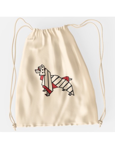 Drawstring Bag Sacca Pop Origami Springer Spaniel