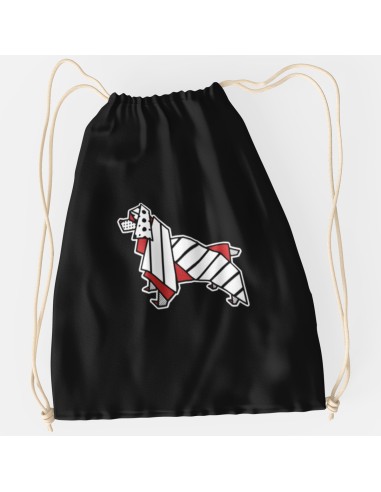 Drawstring Bag Sacca Pop Origami Springer Spaniel