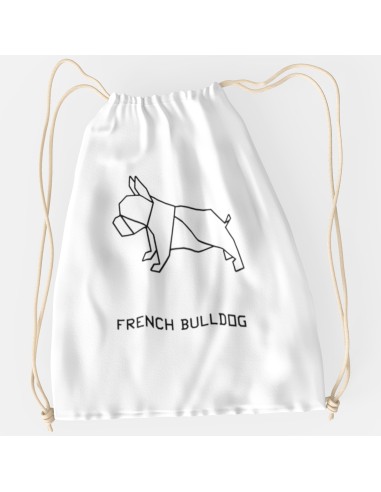 Drawstring Bag Origami French Bulldog