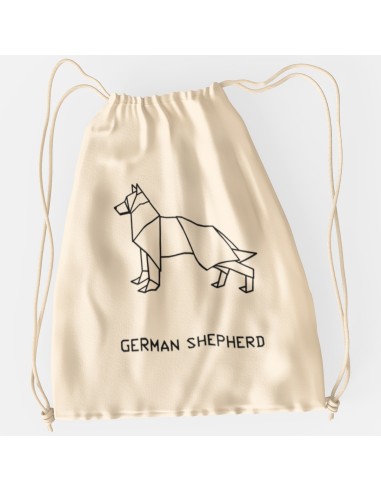 Drawstring Bag Sacca Origami German Shepherd