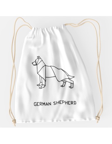 Drawstring Bag Sacca Origami German Shepherd