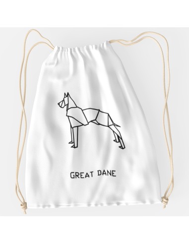 Drawstring Bag Origami Great Dane