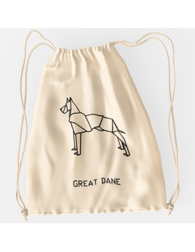 Drawstring Bag Sacca Origami Great Dane