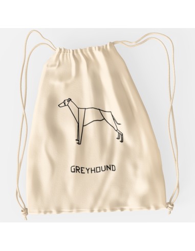 Drawstring Bag Sacca Origami Greyhound