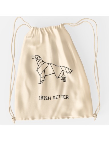 Drawstring Bag Sacca Origami Irish Setter