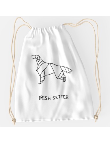 Drawstring Bag Sacca Origami Irish Setter