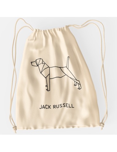 Drawstring Bag Origami Jack Russell