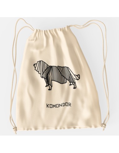 Drawstring Bag Komondor Origami Bag