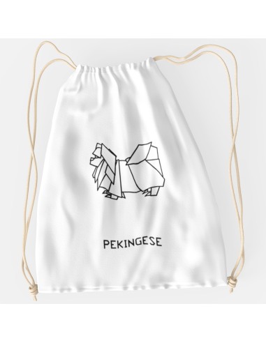 Drawstring Bag Sacca Origami Pekingese