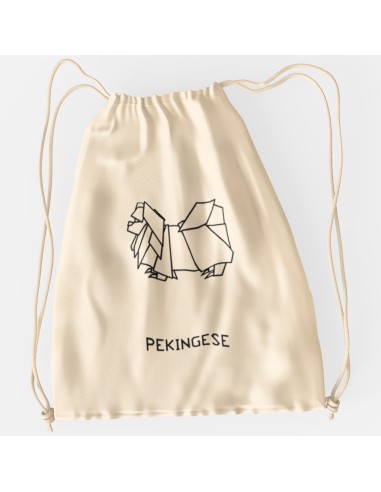 Drawstring Bag Sacca Origami Pekingese