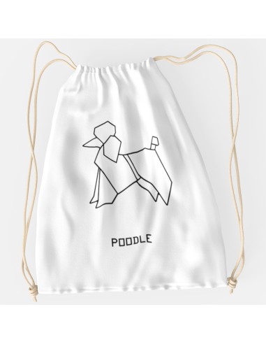 Drawstring Bag Sacca Origami Poodle