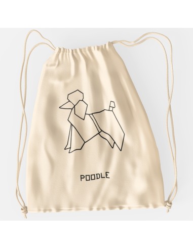 Drawstring Bag Sacca Origami Poodle