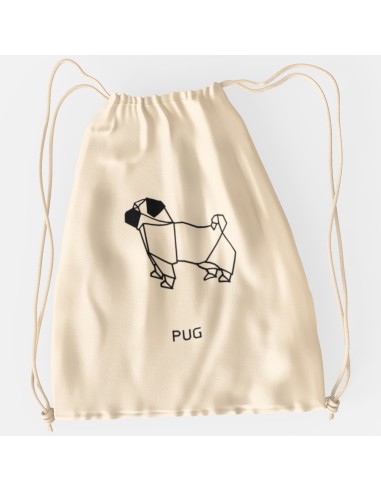 Drawstring Bag Origami Pug