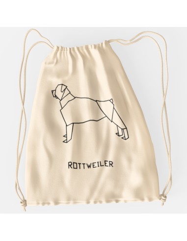 Drawstring Bag Origami Rottweiler