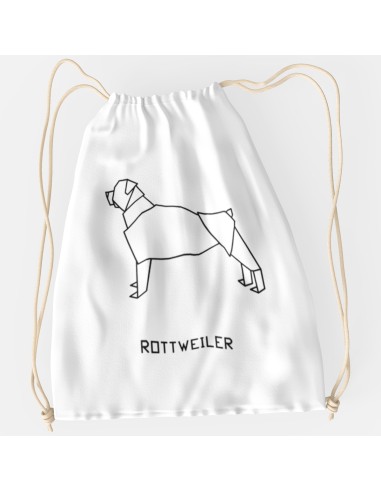 Drawstring Bag Origami Rottweiler