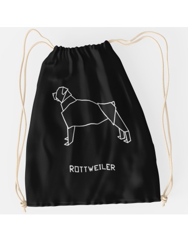 Drawstring Bag Sacca Origami Rottweiler