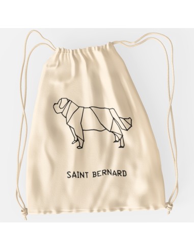 Drawstring Bag Sacca Origami Saint Bernard