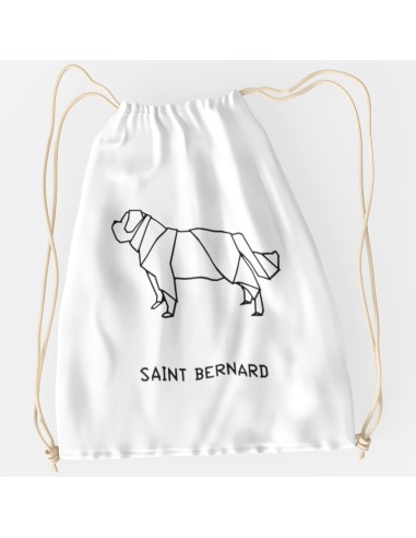 Drawstring Bag Sacca Origami Saint Bernard