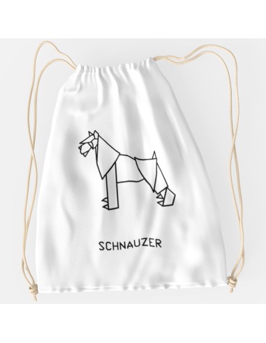 Drawstring Bag Origami Schnauzer