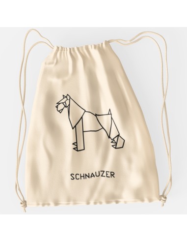 Drawstring Bag Sacca Origami Schnauzer