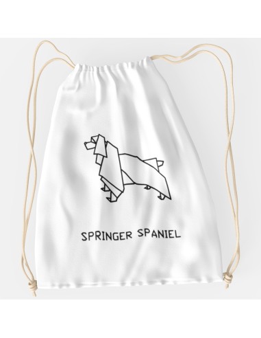 Drawstring Bag Origami Springer Spaniel Bag