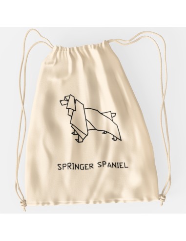 Drawstring Bag Origami Springer Spaniel Bag