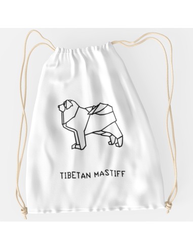 Drawstring Bag Sacca Origami Tibetan Mastiff