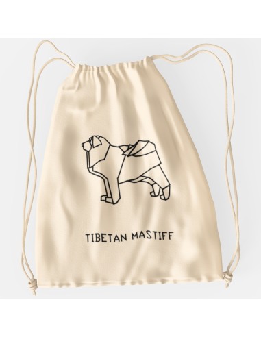 Drawstring Bag Origami Tibetan Mastiff