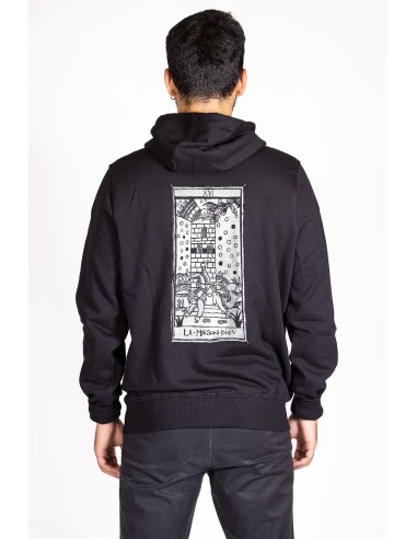 Tarot De Marseille Men's Hoodie La Maison Dieu XVI