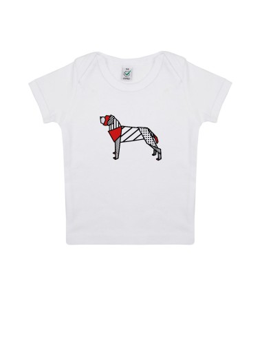 T-shirt Baby Neonati Pop Origami American Mastiff