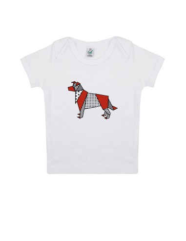 T-shirt Baby Neonati Pop Origami Border Collie