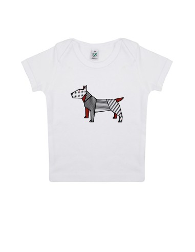 T-shirt Baby Neonati Pop Origami Bull Terrier