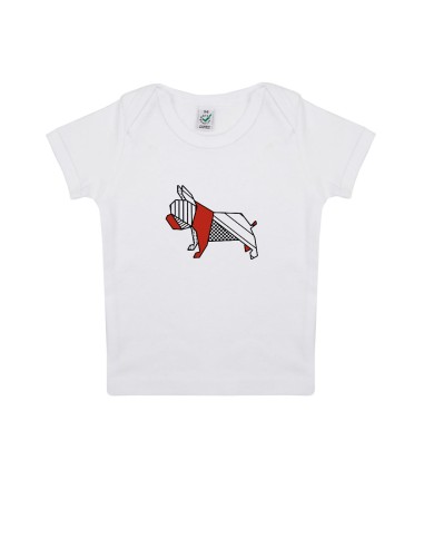 T-shirt Baby Neonati Pop Origami French Bulldog