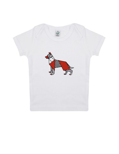 T-shirt Baby Neonati Pop Origami German Shepherd