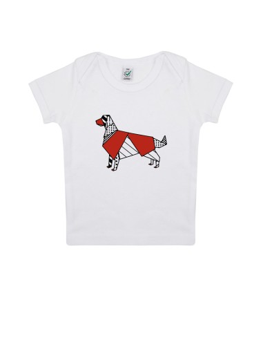 T-shirt Baby Neonati Pop Origami Golden Retriever