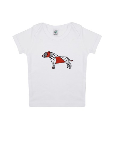 T-shirt Baby Neonati Pop Origami Pitbull