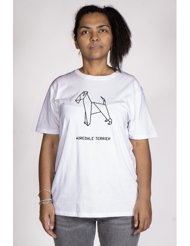 T-shirt Donna Origami Airedale Terrier