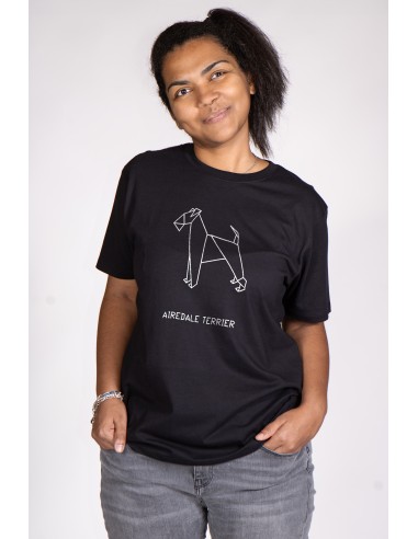 T-shirt Donna Origami Airedale Terrier