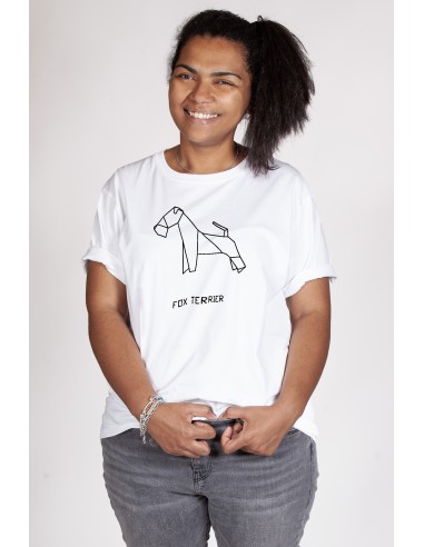 T-shirt Donna Origami Fox Terrier