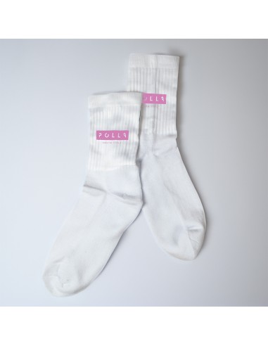 Crew Socks Man Woman Unisex Polla Print Pink