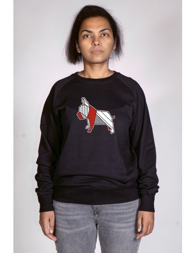 Pop Origami French Bulldog Women's Crew Neck Sweatshirt