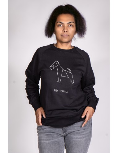 Origami Fox Terrier Women's Crew Neck Sweatshirt