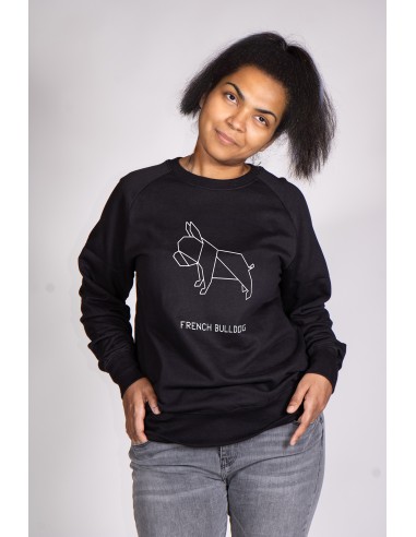 Origami French Bulldog Women's Crew Neck Sweatshirt