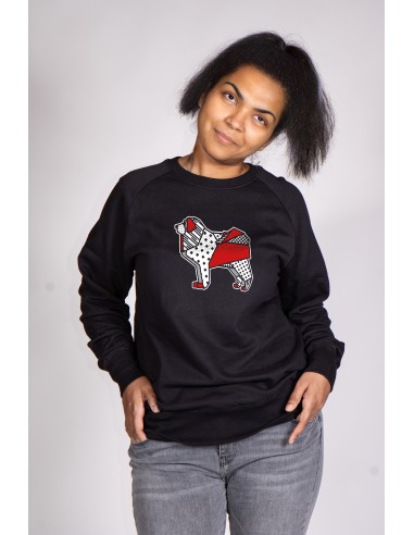 Pop Origami Tibetan Mastiff Woman Round Neck Sweatshirt