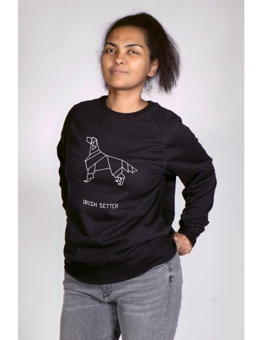 Origami Irish Setter Woman Round Neck Sweatshirt