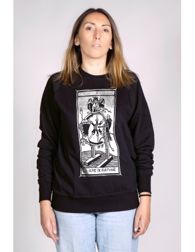 Tarot De Marseille La Roue De Fortune X Women's Round Neck Sweatshirt