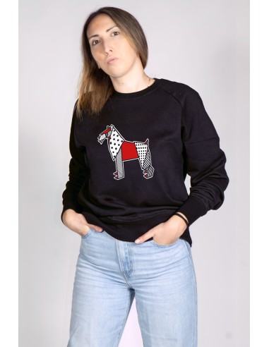 Pop Origami Schnauzer Women's Crew Neck Sweatshirt